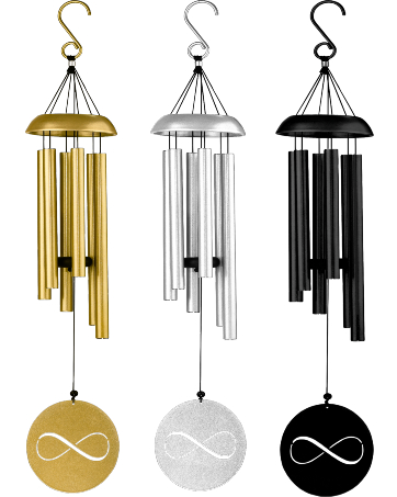 producer to buyer wind chimes for outside, infinity, deep tone soothing melodies wind chime. create zen atmosphere, outdoor garden, porch, patio decoration, mute option. windchimes outdoor for mom gift,women,dad unisex discounted pricing