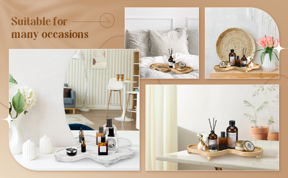 wholesale direct uiifan cloud tray wood tray perfume tray irregular jewelry tray decorative tray wood trays home decor cloud display tray christmas birthday gift(wood color) bulk purchase at factory prices