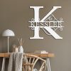 factory direct custom metal signs | metal name sign | metal wall art | split letter monogram wall decor | metal wall art last name sign | family name sign | personalized wedding gift | outdoor metal sign decor volume discount