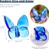 dropship from factory kanpura blue crystal butterfly figurine,flying butterfly figurine, glass butterfly ornament,crystal animal collectible for home decor mass production supply
