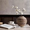 oem/odm services ceramic farmhouse vase rustic decor,pottery decorative flower vases for home decor,boho vase for table, living room,bathroom,shelf,mantel decoration,5.5 inch affordable bulk deals