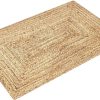 manufacturer direct kema jute braided area rug, 4x6 feet (48x72 inches) - rustic vintage braided reversible rectangular rug, shag rugs for bedroom, jute kitchen rug, living room rugs, floor rug trade price