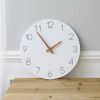 bulk purchase mooas flatwood wall clock,12" wood wall clock non-ticking sweep movement decorative wall clock battery operated wall clock for home living room kitchen bedroom office school (wood) trade price