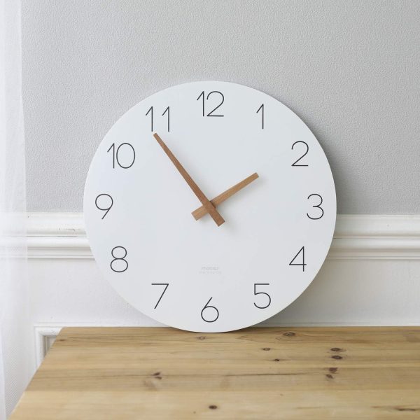 bulk purchase mooas flatwood wall clock,12" wood wall clock non-ticking sweep movement decorative wall clock battery operated wall clock for home living room kitchen bedroom office school (wood) trade price