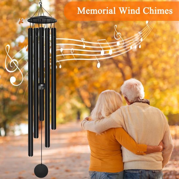 producer to buyer large wind chimes for outside deep tone, 65" deep tone wind chimes for outside porch garden patio balcony memorial room decor, memorial wind chimes sympathy gift for loss of loved one discounted pricing