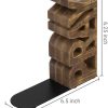 supplier direct mygift rustic burnt wood decorative bookends with read and pray carved block words, home office children's library book stand, 1 pair wholesale prices