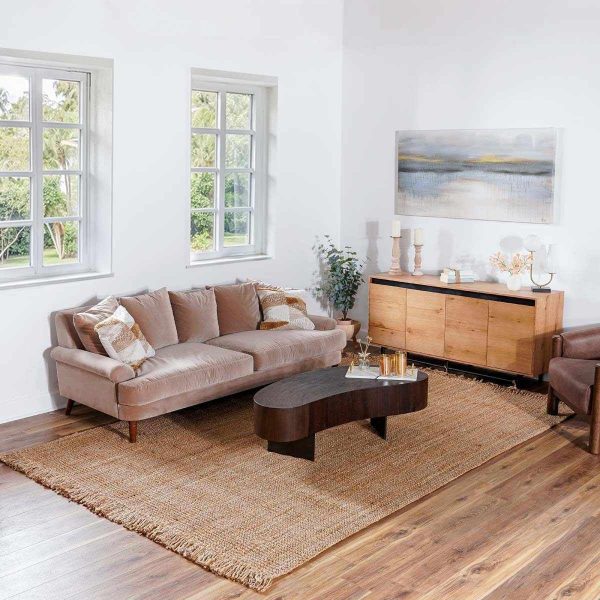 manufacturer direct hauteloom moncton sea grass jute rug - natural fiber area rug - natural fringe tassel - rattan wicker look carpet - brown - 3' x 5' trade price
