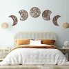 bulk purchase jetec 5 pieces moon phase wall hanging decor wooden moon wall art nordic moon phases wall art moon decor for room bar ornament (brown) trade price