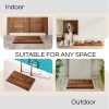 manufacturer direct acacia wood bath mat 23.8” x 15.3”, wooden shower mat for bathroom, footmat, standmat for multipurpose, non-slip floor mat for indoor, outdoor uses (walnut) trade price