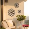 factory direct zzbakress 3 pcs metal flowers wall decor black wall decor metal flower art farmhouse wall decor multiple flowers hanging decor for bathroom living room kitchen garden office (black retro) volume discount