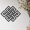 factory direct resaco celtic knot metal wall art black metal wall decor celtic symbol wall plaque knot decorations for bathroom kitchen office indoor outdoor volume discount