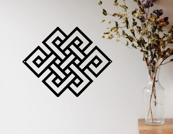 factory direct resaco celtic knot metal wall art black metal wall decor celtic symbol wall plaque knot decorations for bathroom kitchen office indoor outdoor volume discount
