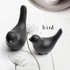 dropship from factory notakia small animal statues home decor modern style birds decorative ornaments for living room, bedroom, office desktop, cabinets (black 2pcs) mass production supply