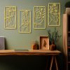 factory direct zzbakress 4 pcs metal minimalist abstract woman and flower wall art single line drawing art decoration minimalist home hanging wall art decor for bedroom kitchen bathroom living room (style1, gold) volume discount