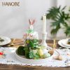 wholesale direct hanobe decorative serving tray round: farmhouse coffee table tray for ottoman boho wooden centerpiece rustic white washed mandala home decor living dining room kitchen counter display bulk purchase at factory prices