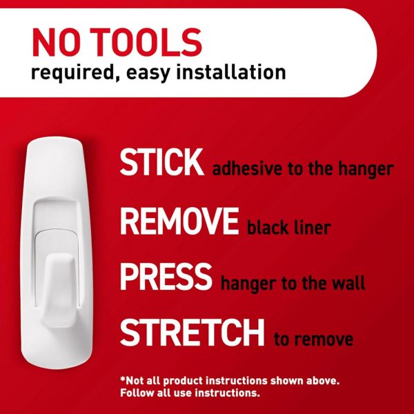 competitive pricing command large utility hooks, holds up to 5 lb, 7 hooks and 12 command strips, damage free hanging wall hooks with adhesive strips, no tools adhesive hooks for hanging christmas decorations one-stop wholesale