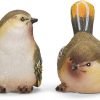 dropship from factory raz imports striped wing bird 2.5 x 2.25 inch resin decorative tabletop figurine set of 4, sage green mass production supply