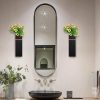 bulk purchase wall planters for indoor plants - 2 pack wood wall vases for dried flowers & artificial plants modern farmhouse wooden vase for living room bedroom kitchen wall decorations - black trade price