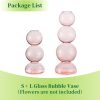 oem/odm services glass bubble vases for flowers, hewory 2pcs pink unique cute single flower vase for centerpieces, funky aesthetic vase skinny bud vase, cool groovy decor for home living room bedroom office tabletop affordable bulk deals