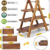 wholesale direct manspdier wood 3 tier serving tray three tiered cupcake stand, rectangle serving platter wooden farmhouse, party serving brown decorative tray decor bulk purchase at factory prices