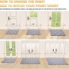 global sourcing olanly indoor door mat, 32x20, non-slip absorbent resist dirt entrance mat, washable low-profile inside floor mat doormats for entryway, grey oem/odm services