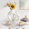 oem/odm services white vases for decor, heart shaped ceramic vase set of 2, nordic heart shaped vases, minimalist decorative vase for table centerpiece wedding dining living room office house decoration affordable bulk deals