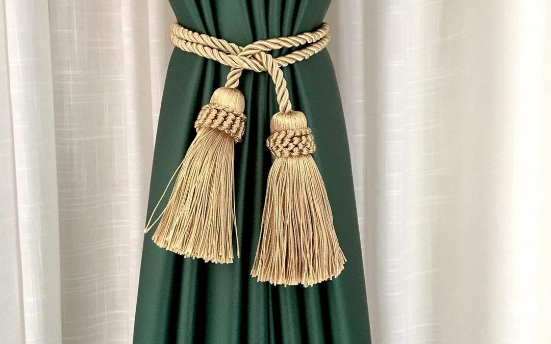 bulk purchase fenghuangwu 2 pack curtain tiebacks handmade decorative curtain holdbacks rope with tassel- gold factory discount