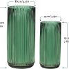 oem/odm services flower vase 7.6 inch green thickened glass vase for lego flowers,bookshelf,dinner table,office desktop,meeting room,bathroom,countertop,home christmas day decoration affordable bulk deals