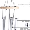 producer to buyer 5' big extra large 57" wind chime deep tone tuned resonant bass sound church windchime outdoor unique memorial sympathy-garden hanging decorations yard bells, silver discounted pricing