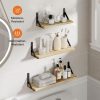 bulk purchase amada homefurnishing wall shelves set of 6, wood floating shelves for wall decor, rustic farmhouse wall shelves for bedroom, bathroom shelves for wall storage, book shelves for living room, wooden trade price