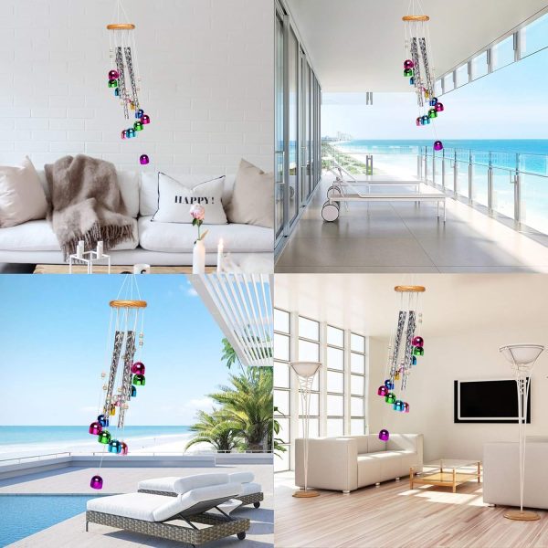 producer to buyer colorful wind chimes for outside with 4 aluminum tubes comes with 11 bells for home garden yard patio decor discounted pricing