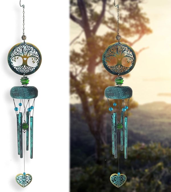 producer to buyer tree of life wind chimes for outside, memorial gifts for mom, outdoor clearance, sympathy gifts for loss of loved one, garden decor discounted pricing