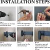 competitive pricing hufeeoh coat hooks wall mount, black t shaped 5 hooks stainless steel wall hooks towel rack for hanging, heavy duty key holder hat rack used for bathroom mudroom entryway one-stop wholesale