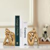 supplier direct unique cast iron girl thinker bookends, heavy-duty decorative book stoppers for shelves, creative home and office desk ornaments, 1 pair/2 pieces, 5.9" wholesale prices
