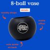 oem/odm services ban.do novelty 8 ball flower vase, retro ceramic shelf decor, unique and eclectic vase, 8-ball affordable bulk deals