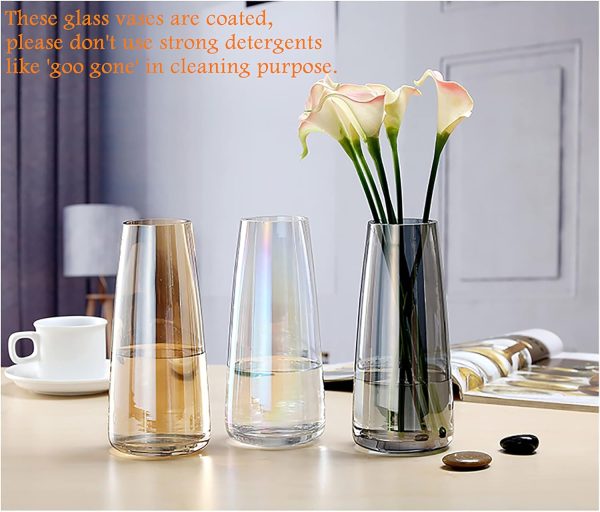oem/odm services fantesticryan modern glass vase irised crystal clear glass vase for home office decor (neon clear) affordable bulk deals