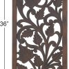 bulk purchase deco 79 wooden floral handmade home wall decor intricately carved acanthus wall sculpture, wall art 12" x 1" x 36", brown trade price