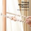 bulk purchase magnetic curtain tiebacks, curtain tie backs for curtains 2 pack, wood bead curtain tiebacks, curtain holders for boho bedroom decor, baby nursery decor, farmhouse decor factory discount