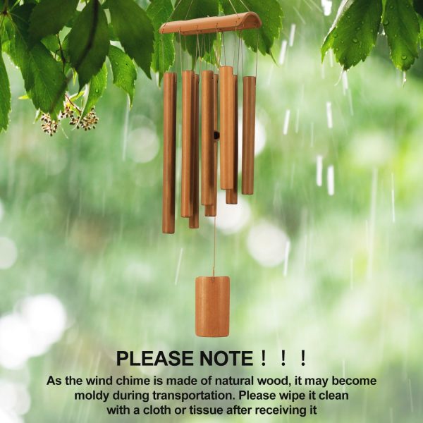 producer to buyer wind chimes for outside, sympathy wind chimes bamboo windchimes outdoors with natural sounds, gifts for mom, indoor outdoor decorations for patio porch garden and backyard discounted pricing