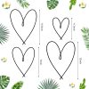 factory direct 4 pieces metal heart wall art décor, love heart wall decoration sign metal wall ornaments for valentine's day bedroom living room decoration (black) volume discount
