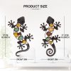 factory direct liffy metal gecko wall decor large 2 pack, outdoor lizard wall art, metal lizards wall decor, gecko metal wall art for home garden yard fence(15inch) volume discount
