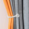 bulk purchase sumnacon 2pcs aluminum alloy curtain holdbacks - wall mounted drapery tiebacks with screws, decorative curtain holders for bedroom livingroom bathroom office home decor, white factory discount