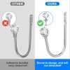 bulk purchase curtain holdbacks, 4 pcs curtain tiebacks hooks for drapes with clear crystal ball, wall mounted window curtain holder for home decor, silver factory discount