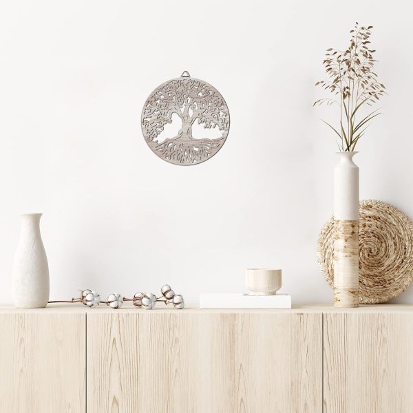 bulk purchase tree of life wooden wall art decor wooden tree wall sculpture 11.8 inch tree of life wood wall decor hollowed out tree wall hanging sign for farmhouse home wall hanging decoration supplies (white) trade price