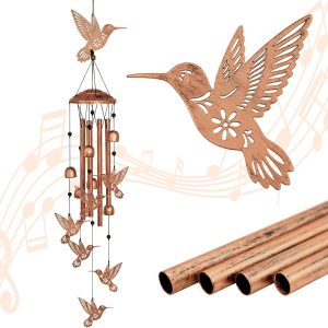 producer to buyer hummingbird wind chimes for outside,metal windchimes,hummingbird gifts for women/men,wind chime garden decor outdoor,memorial/housewarming/birthday/festival gifts,front yard decor discounted pricing