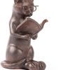 dropship from factory young's inc. cat figurine - cute cat statue - whimsical cat decor for cat lovers - cat collectibles and meditation decor - cat with eye glasses - 4'' l x 3'' w x 5'' h mass production supply