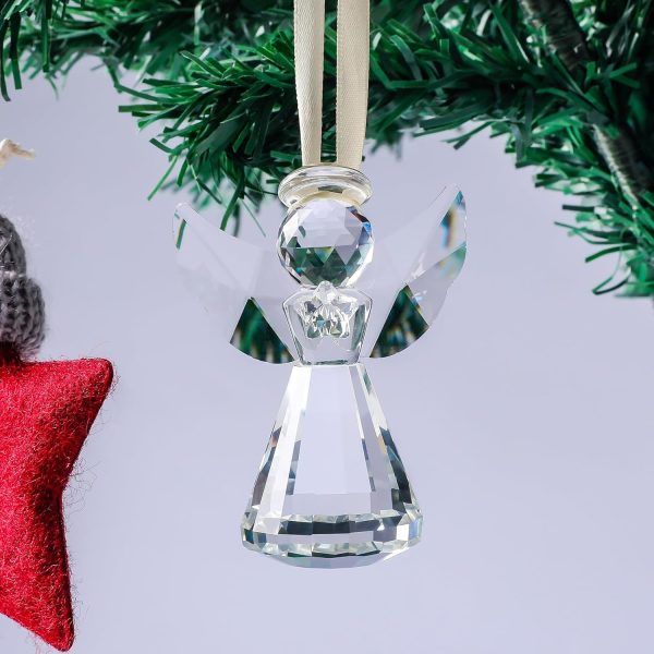 dropship from factory longwin crystal angel figurine christmas decorative clear glass home decor ornaments collecible gift idea mass production supply