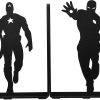 supplier direct superhero bookends | decorative bookends for shelves | non-skid book holders for shelves, table | unique home/office decor | heavy bookends| metal book ends| 7x5.5x4 inches each wholesale prices