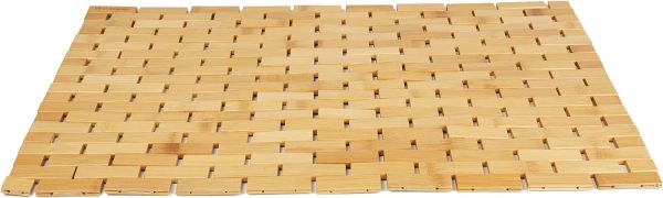 manufacturer direct mind reader bath mat, shower mat, bathtub mat, bathroom accessory, wood, rayon from bamboo, 23.5"l x 16.5"w x 0.4"h, brown trade price