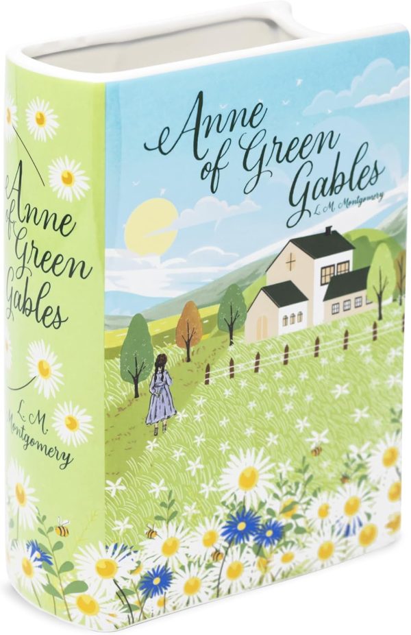 oem/odm services steel mill & co original large book-shaped decorative vase, ceramic vases for home decor, cute bookshelf decor, unique vase for book lovers, anne of green gables affordable bulk deals
